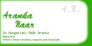 aranka maar business card