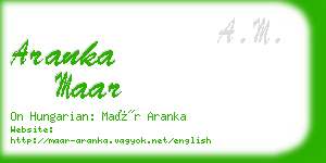 aranka maar business card